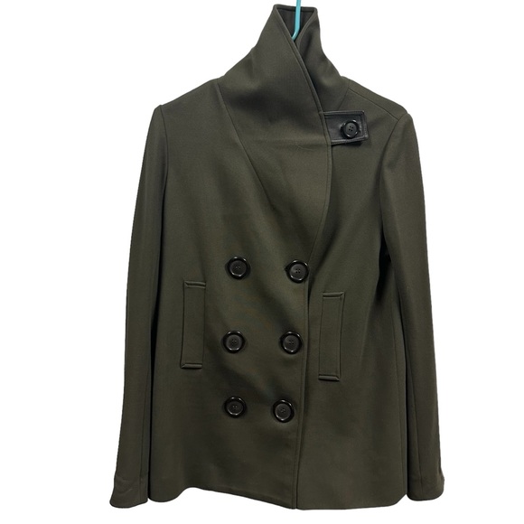 Bailey 44 USA Dark Olive and Black Double Breasted Knit Jacket Womens Medium - Picture 4 of 13